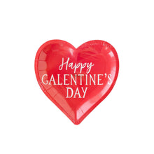 Load image into Gallery viewer, &quot;Happy Galentine&#39;s Day&quot; Paper Heart Paper Plates
