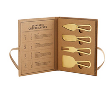 Load image into Gallery viewer, Champagne Gold Cheese Knives Gift Box Set
