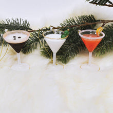 Load image into Gallery viewer, Merry Martinis 3pc Glass Ornament Set
