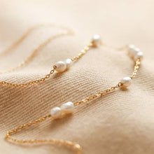 Load image into Gallery viewer, Dainty Little Gold Pearl Necklace
