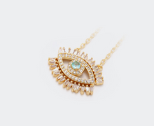 Load image into Gallery viewer, &quot;New&quot; Baguette Evil Eye Necklace
