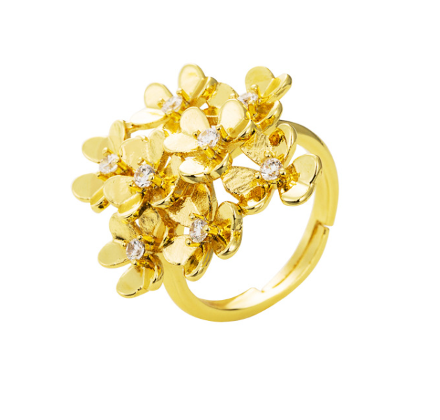 Floral Bouquet Gold Ring