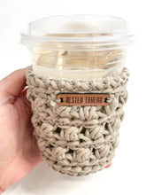 Load image into Gallery viewer, Morning Hustle Cozy Crochet Iced Coffee Sleeve
