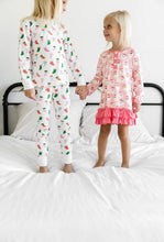 Load image into Gallery viewer, Ruffled Lounge Santa Pajama Dress
