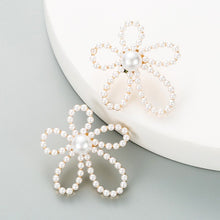 Load image into Gallery viewer, Pearl Flower Statement Earrings
