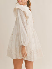 Load image into Gallery viewer, Embroidered Floral Lace Ruffle Mini Dress
