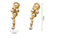 Load image into Gallery viewer, Pearl Vine Dangle Earrings
