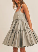 Load image into Gallery viewer, Dusty Sage Ruffle Tiered Mini Dress
