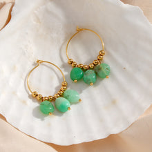 Load image into Gallery viewer, Vintage Natural Stone Circle Earrings
