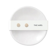 Load image into Gallery viewer, The Mrs. Earrings &amp; Ceramic Ring Dish Set
