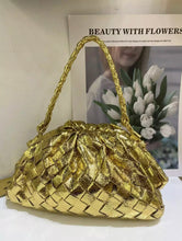 Load image into Gallery viewer, The NYC Metallic Woven Cloud Clutch
