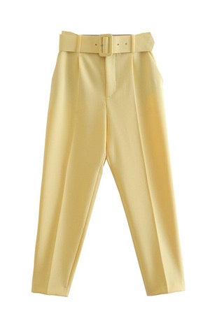 The Perfect Yellow Trouser Pants