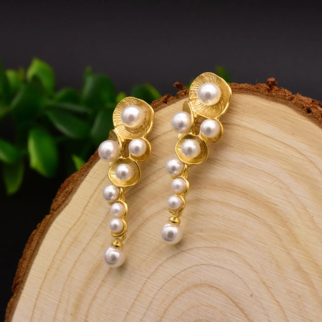 Pearl Vine Dangle Earrings