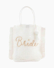 Load image into Gallery viewer, Bride Straw Tote Bag
