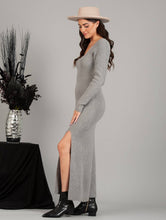 Load image into Gallery viewer, Ivy Heather Gray Sweater Dress
