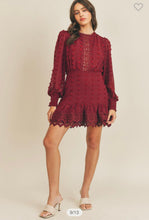 Load image into Gallery viewer, Just Me Long Sleeve Trim Detailed Mini Dress
