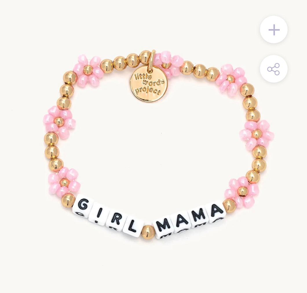 Girl Mama Floral Beaded Bracelet