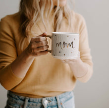 Load image into Gallery viewer, Mom Gold &amp; White Tile Coffee Mug
