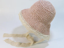 Load image into Gallery viewer, Little One Lace Straw Hat
