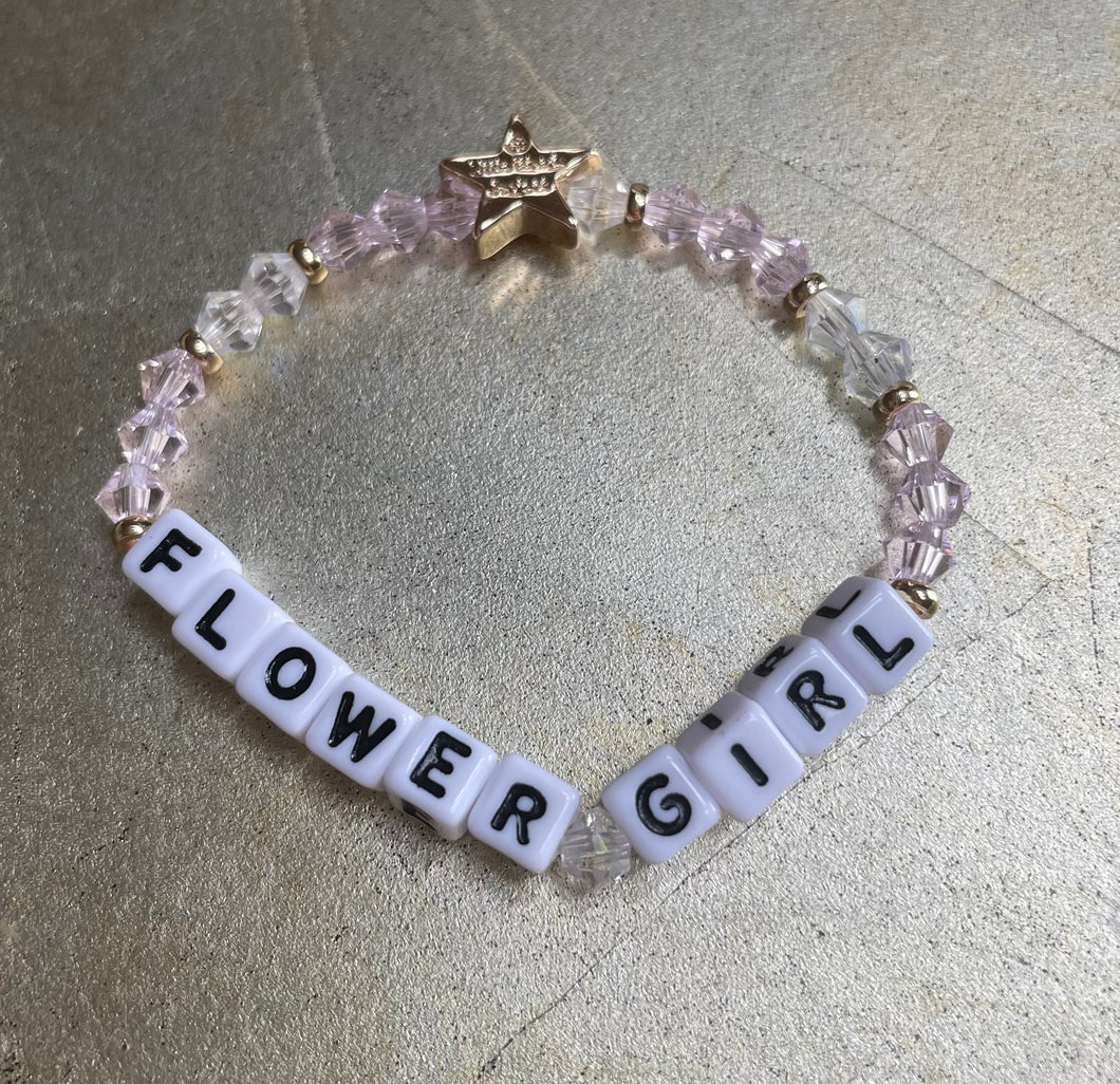 Flower Girl Crystal Beaded Bracelet