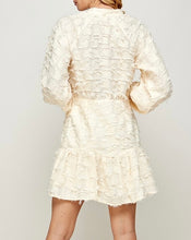 Load image into Gallery viewer, Long Sleeve Ruffle Cream Dress
