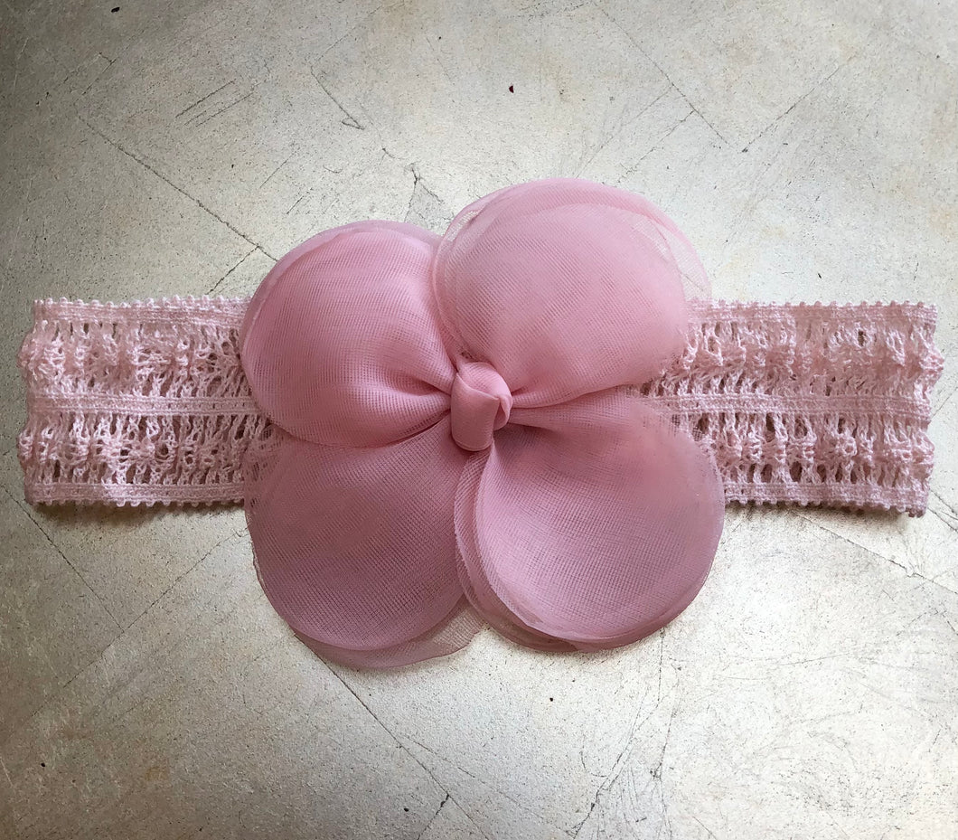 Baby Girl Pink Flower Headband
