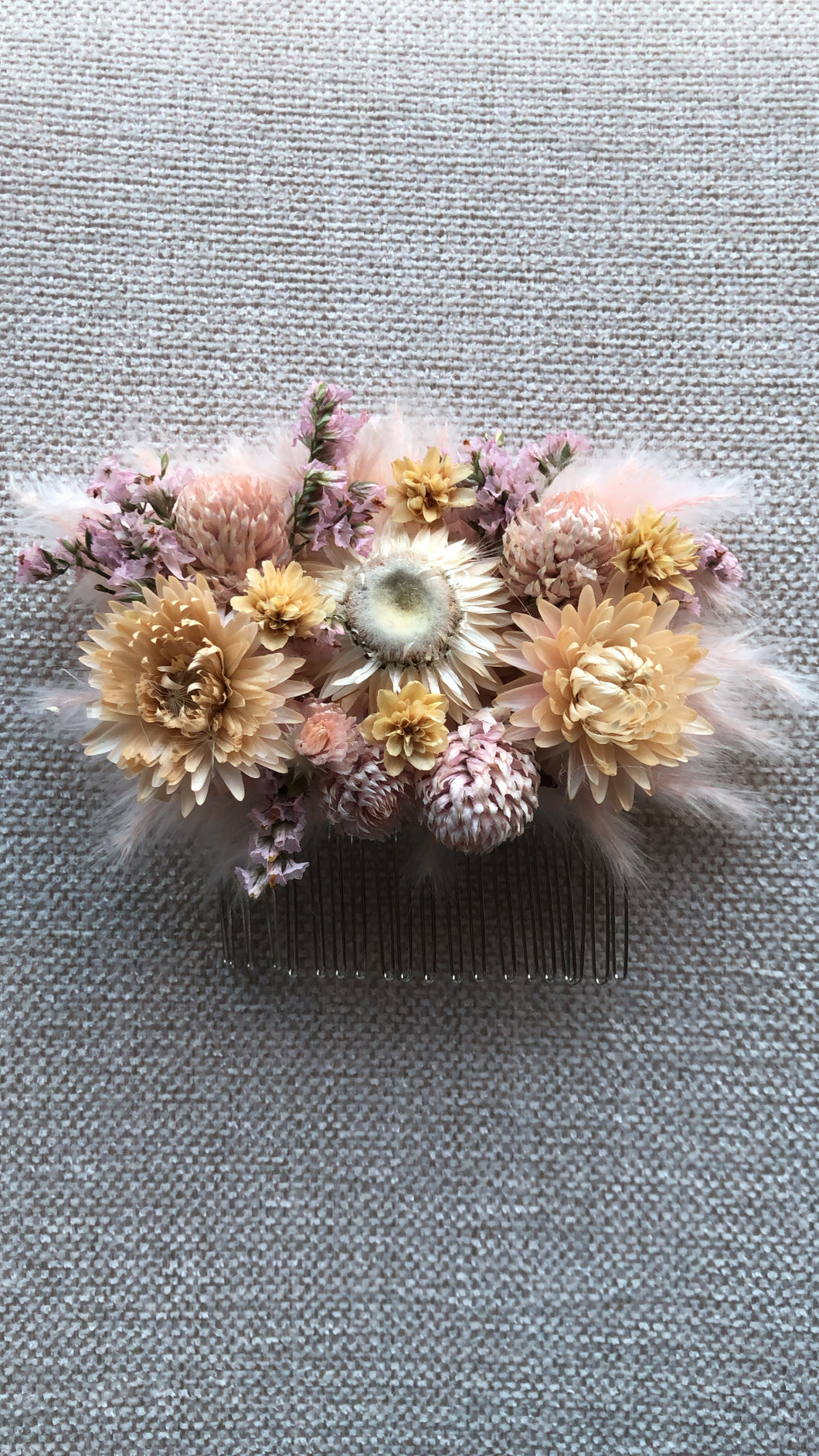 Dried Floral Hair Comb