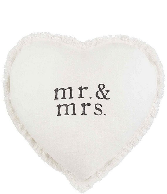 Mr. & Mrs. Heart Throw Pillow