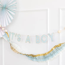 Load image into Gallery viewer, It&#39;s A Boy Baby Blue Banner
