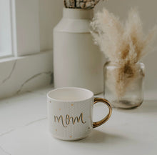 Load image into Gallery viewer, Mom Gold &amp; White Tile Coffee Mug
