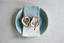 Load image into Gallery viewer, Gilded Oyster Shell Salt &amp; Pepper Cellar Set
