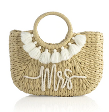 Load image into Gallery viewer, &quot;Mrs&quot; Mini Tassel Tote
