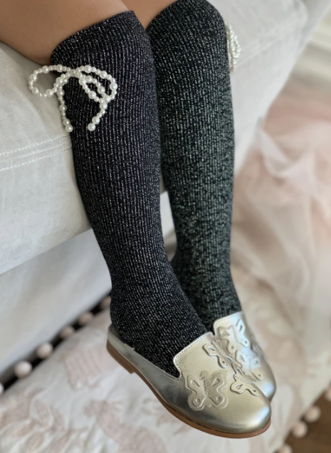 Perla Shimmer High Socks