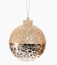 Load image into Gallery viewer, Pink Glitter Ball Ornament
