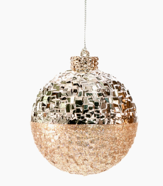 Pink Glitter Ball Ornament