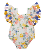 Load image into Gallery viewer, Tassel Floral Baby Romper
