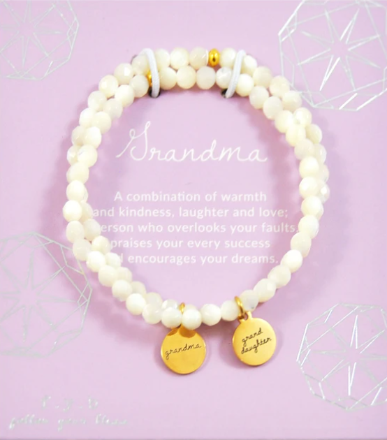 Grandma & Granddaugher Mother of Pearl Bracelet Set