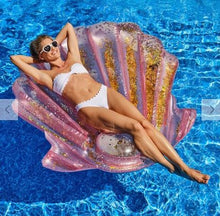Load image into Gallery viewer, Iridescent Seashell Giant Inflatable Pool Float
