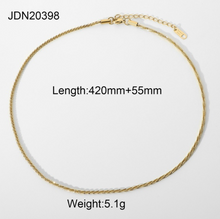 Load image into Gallery viewer, Sparkle Twisted Chain Gold Necklace
