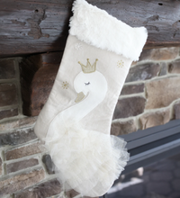 Load image into Gallery viewer, Swan Princess Christmas Stocking
