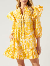 Load image into Gallery viewer, Dayglow Tropics Sammy Ruffle Drop Waist Dress

