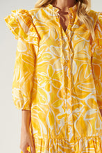 Load image into Gallery viewer, Dayglow Tropics Sammy Ruffle Drop Waist Dress
