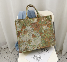 Load image into Gallery viewer, Floral Oil Painting Graffiti Canvas Bag
