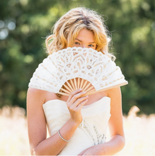 Load image into Gallery viewer, Bridal Lace Hand Fan
